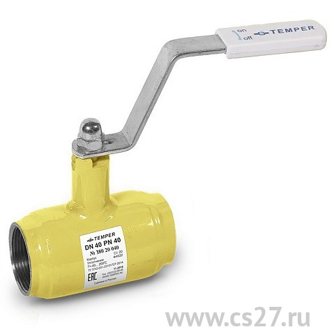 картинка Кран шаровый муфтовый TEMPER 38020032 ГАЗ DN32 PN40 | Центр Снабжения | Дальний Восток | Хабаровск