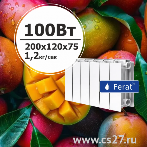 картинка Биметаллический радиатор FERAT БиМАНГО 200x120 12 сек от Центра Снабжения